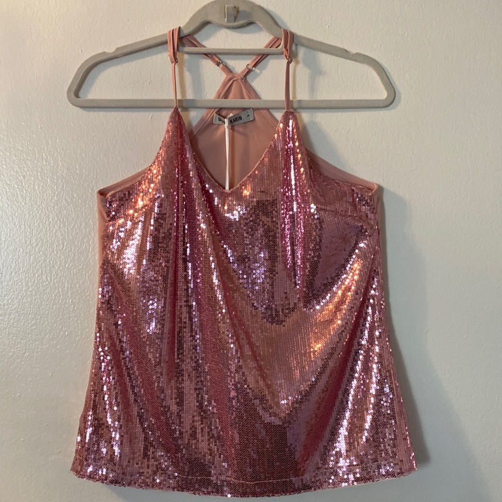 Grace Karin Sequin Sleeveless Top.